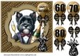 Age 60-80 Birthday pup card front 16