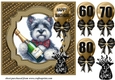 Age 60-80 Birthday pup card front 17