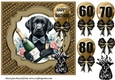 Age 60-80 Birthday pup card front 19