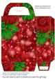 Red and green Christmas sparkle gift bag 3
