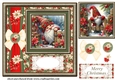 Poinsettia Christmas gnome card front 2