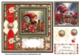 Poinsettia Christmas gnome card front 3