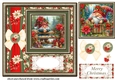 Poinsettia Christmas gnome card front 4