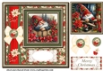 Poinsettia Christmas gnome card front 5