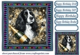 Champagne Birthday pup card front 4