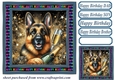 Champagne Birthday pup card front 8