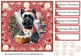 Christmas cake Scottish terrier card front 2