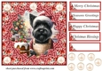 Christmas cake Scottish terrier card front 3