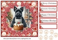 Christmas cake Scottish terrier card front 5