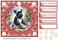 Christmas cake Scottish terrier card front 7