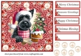 Christmas cake Scottish terrier card front 8
