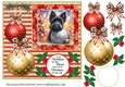 Christmas bauble Scottie card front 2