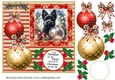 Christmas bauble Scottie card front 4