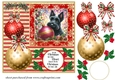 Christmas bauble Scottie card front 5