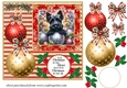 Christmas bauble Scottie card front 7