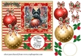 Christmas bauble Scottie card front 8