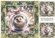 3 Christmas bauble hedgehog card front/toppers 2