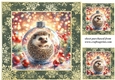 3 Christmas bauble hedgehog card front/toppers 6