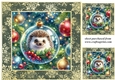 3 Christmas bauble hedgehog card front/toppers 7