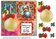 Christmas bauble Yorkie card front 2