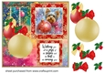 Christmas bauble Yorkie card front 3