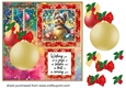 Christmas bauble Yorkie card front 4