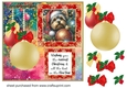 Christmas bauble Yorkie card front 5