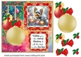 Christmas bauble Yorkie card front 6
