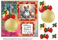 Christmas bauble Yorkie card front 7