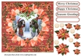 Christmas liver and white Springer Spaniels card front 2