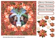 Christmas liver and white Springer Spaniels card front 3
