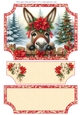 Poinsettia donkey easel topper and layered stopper(no base) 3