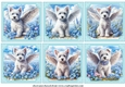 6 Forget me not West Highland terrier toppers