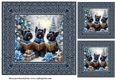 3 Christmas carol Scotties card front/toppers 2
