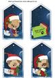 4 Christmas Puppy Tag Toppers 2