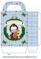 Christmas Wreath Penguin Gift Bag 1