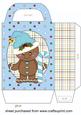 Blue Christmas Gingerbread Gift Bag 1