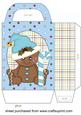 Blue Christmas Gingerbread Gift Bag 4