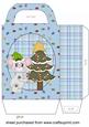 Blue Christmas Mouse Gift Bag 2