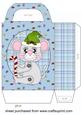 Blue Christmas Mouse Gift Bag 4
