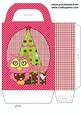 Pink Christmas Owl Gift Bag 2