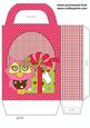 Pink Christmas Owl Gift Bag 4