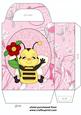 Pink Cute Floral Bee Gift Bag 1