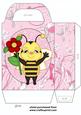 Cute Pink Floral Bee Gift Bag 2