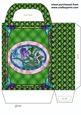 Green Stained Glass Floral Hummingbird Gift Bag