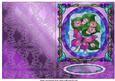 Purple Stained Glass Butterfly Cut and Fold Card 1