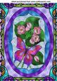 Floral Butterfly Stained Glass Window Topper 2