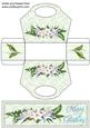 Green Lilies Birthday Gift Bag with Topper/bookmark Sheet