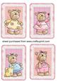 4 Pink Baby Bear Toppers 1