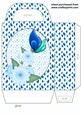 Blue Buttefly Floral Gift Bag